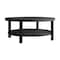Armen Living Grand Black Aluminum Outdoor Round Conversation Table with Wicker Shelf 840254332744 - alternate 7